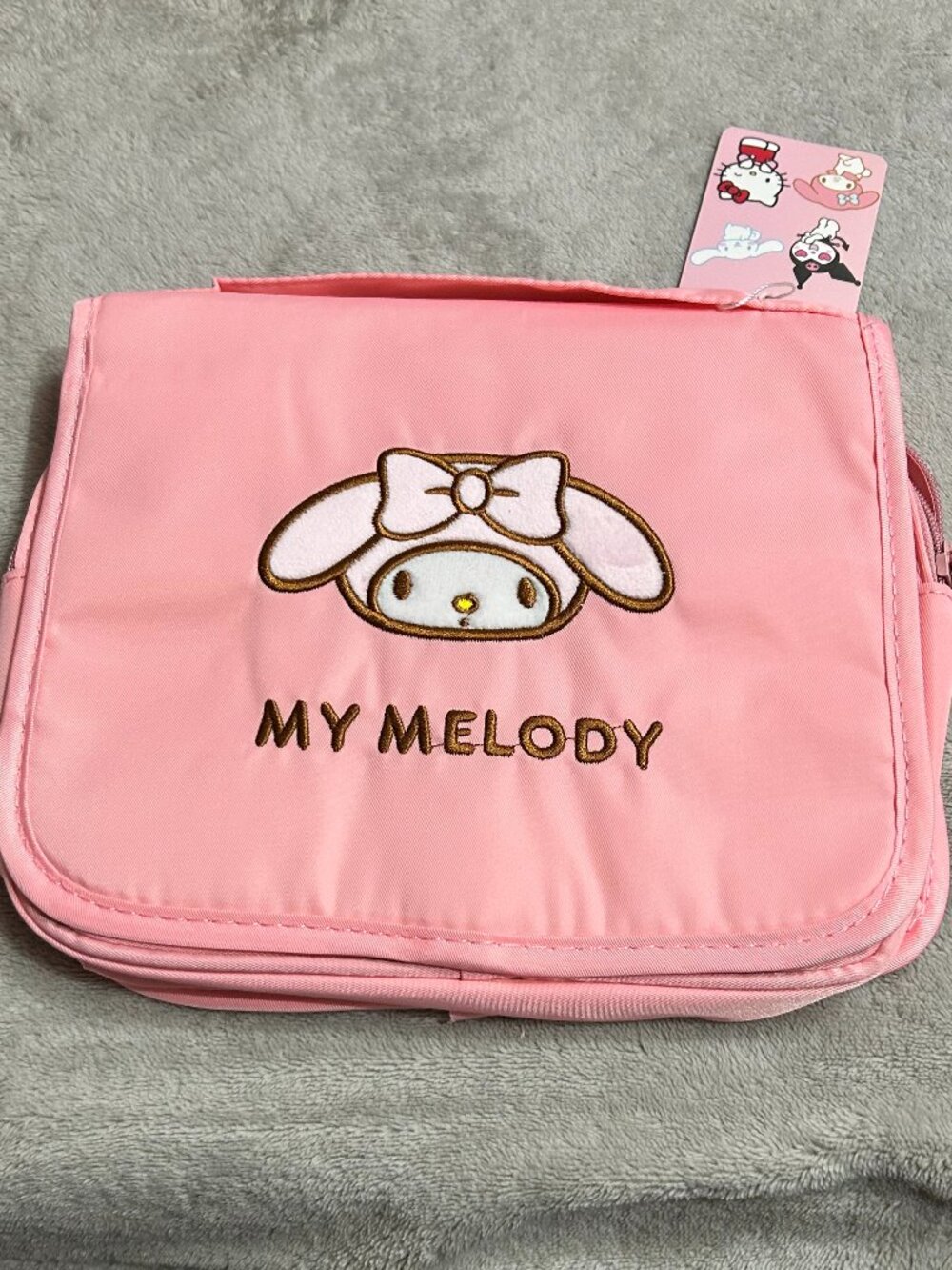NWT Sanrio My Melody Pink Hanging Travel Toiletry Bag & Cosmetic Organizer